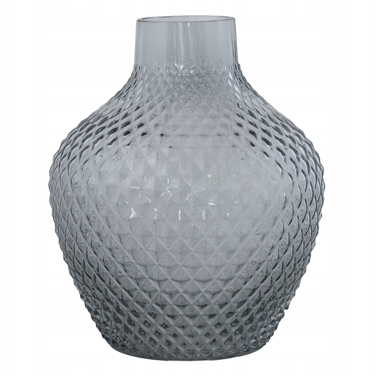 WAZON GRON szklany szary śr. 19cm