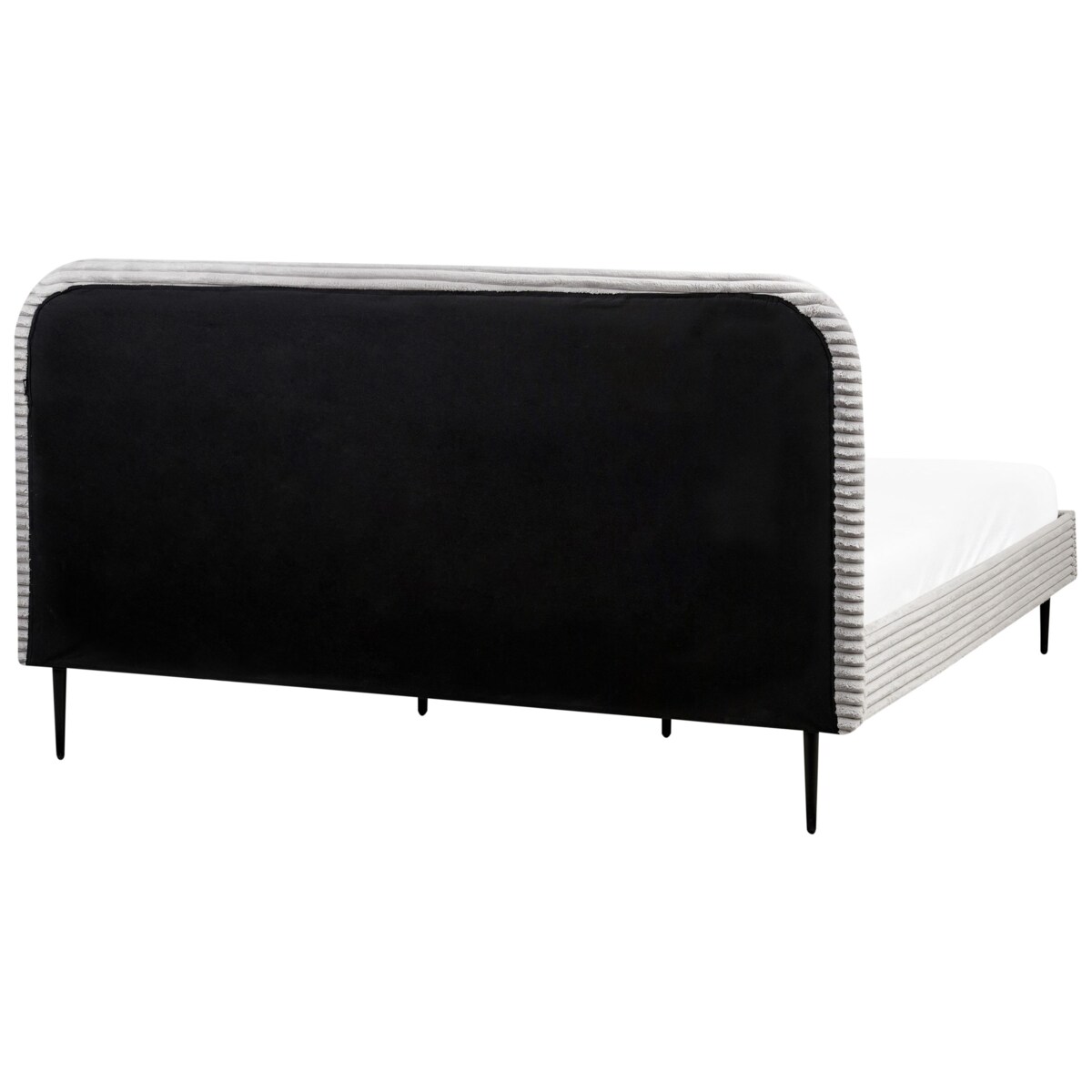 Łóżko Sztruks FLAYAT 180 x 200 cm Jasnoszary