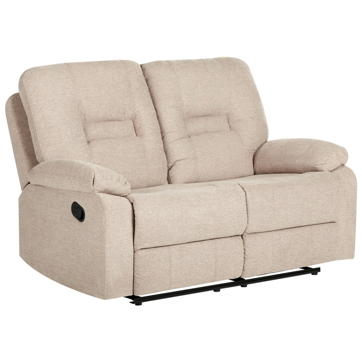 Sofa z manualną funkcją relaksu 2-osobowa beżowa BERGEN