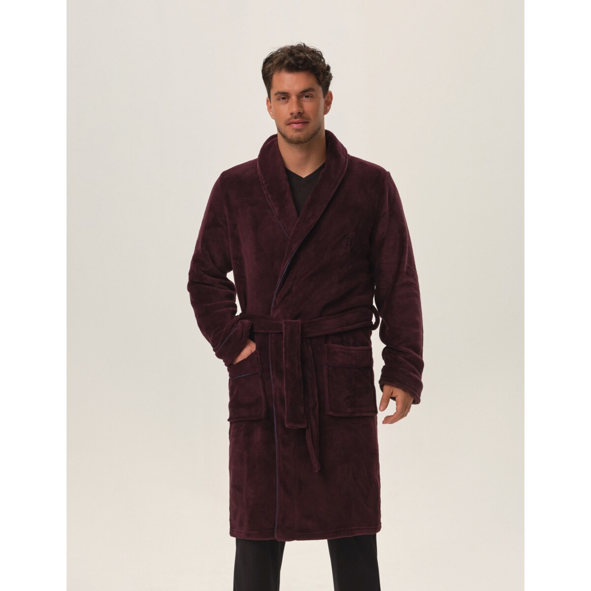 Szlafrok Hustle 41935-93X Bordowy Bordowy, XL