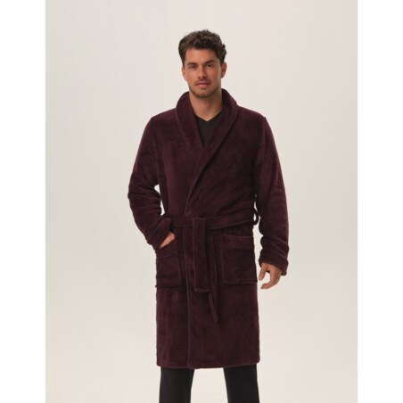 Szlafrok Hustle 41935-93X Bordowy Bordowy, XL