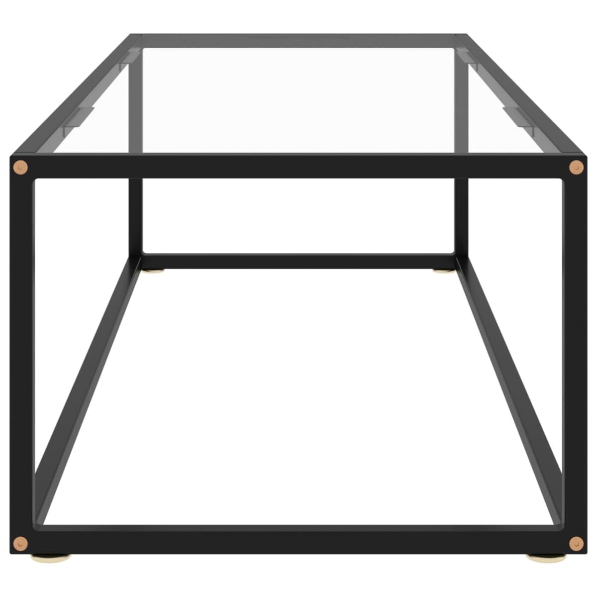 vidaXL Stolik kawowy, czarny, hartowane szkło, 120x50x35 cm