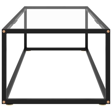 vidaXL Stolik kawowy, czarny, hartowane szkło, 120x50x35 cm