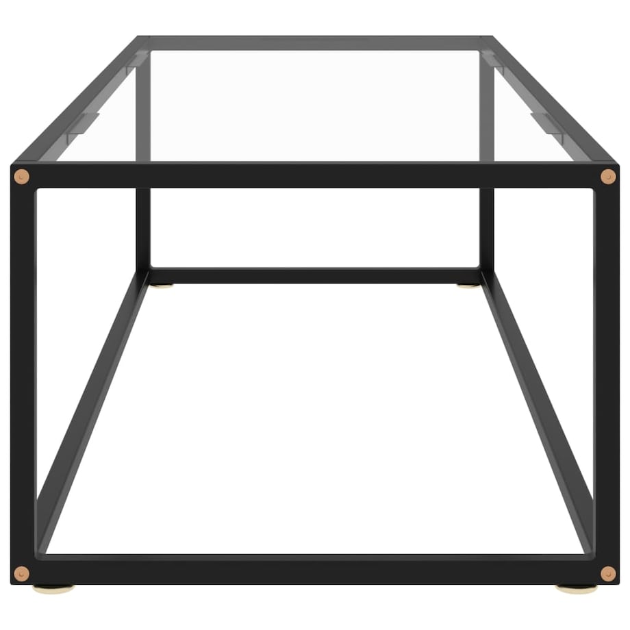vidaXL Stolik kawowy, czarny, hartowane szkło, 120x50x35 cm