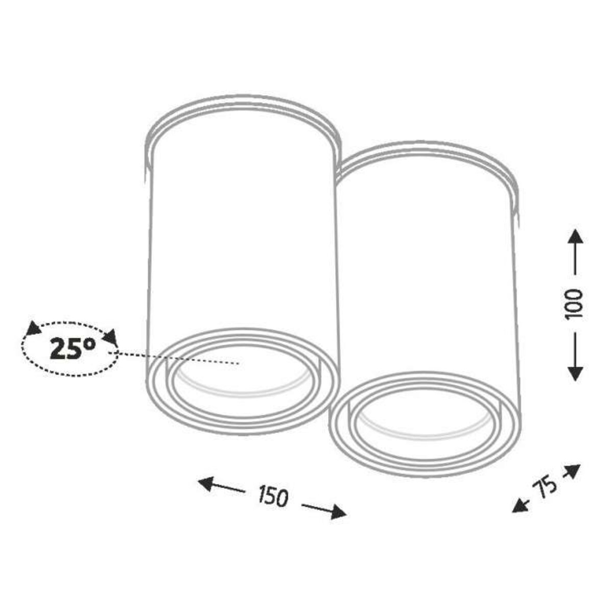 LAMPA sufitowa OSAKA 1120 Shilo natynkowa OPRAWA plafon spot tuby DOWNLIGHT czarny