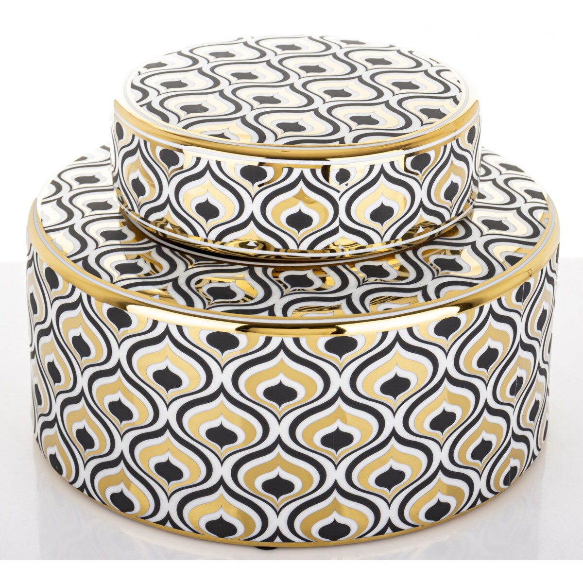 Pojemnik ceramiczny o ciekawym wzorze 16x23x23 cm