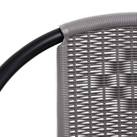 vidaXL Krzesła ogrodowe, 4 szt., rattan syntetyczny i stal, 110 kg