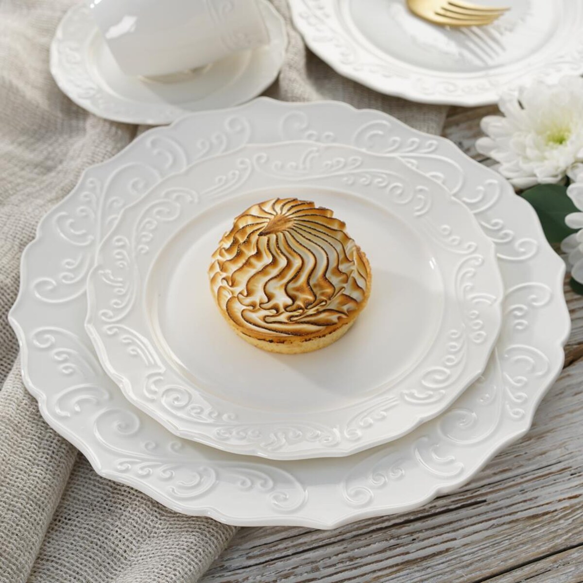 VILLA ITALIA Talerz płytki porcelanowy 26 cm OLIMPIA