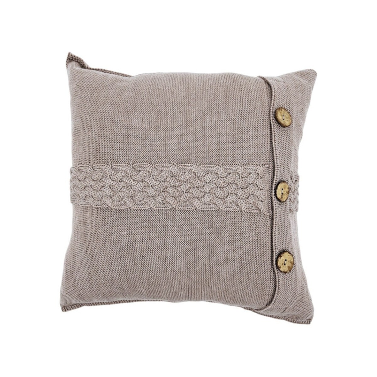 Poszewka dzianinowa na poduszkę z wełny Merino 45x45 cm – FLORENCE TAUPE