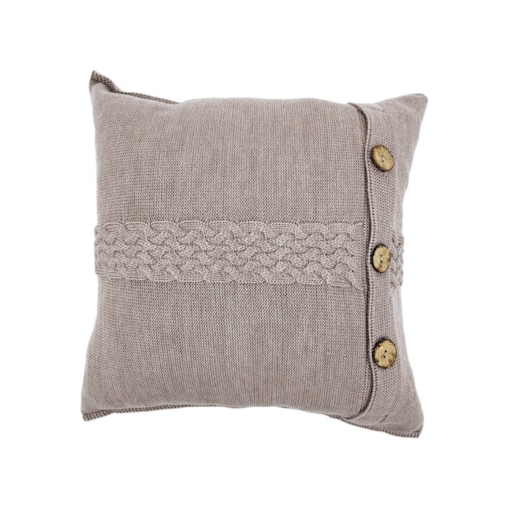 Poszewka dzianinowa na poduszkę z wełny Merino 45x45 cm – FLORENCE TAUPE