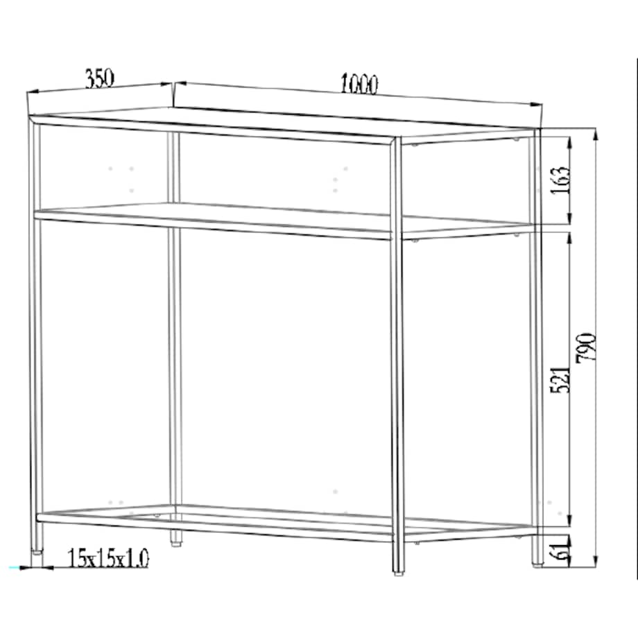 Konsola Newcastle II czarna