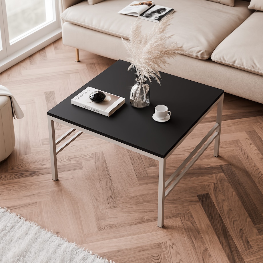 Stolik kawowy blat CZARNY, KASZMIROWY stelaż 60cm FORMA