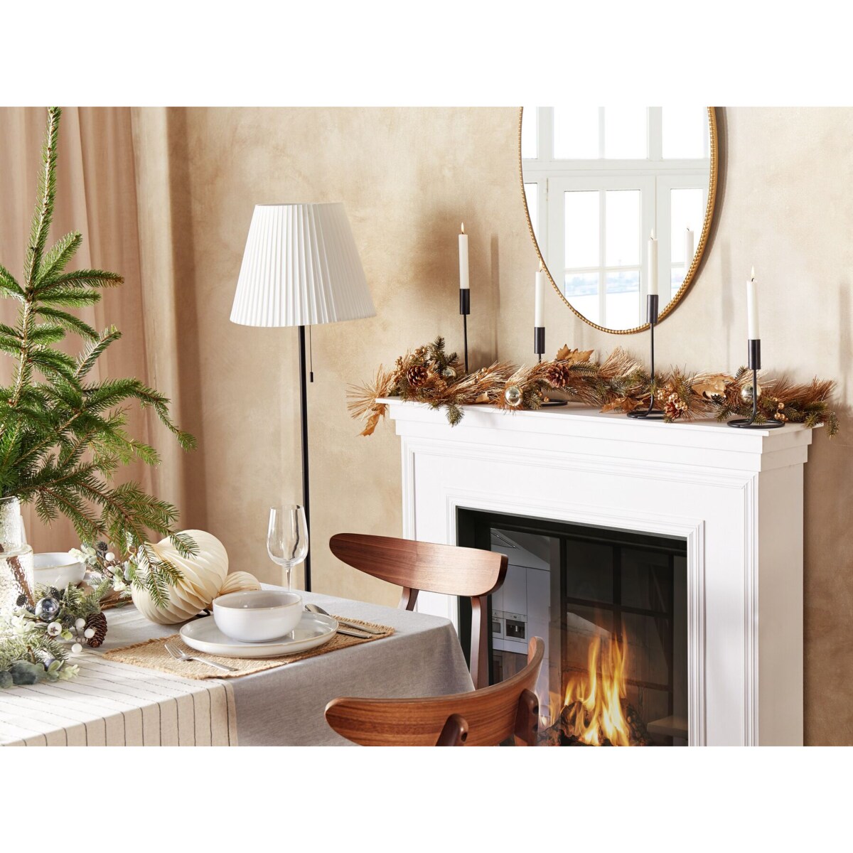 Świąteczna girlanda 150 cm zielono-złota MURCJA