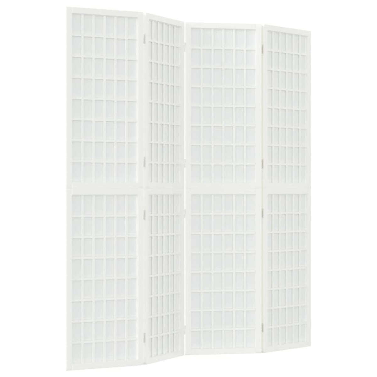 vidaXL Składany parawan 4-panelowy, styl japoński, 160x170 cm, biały