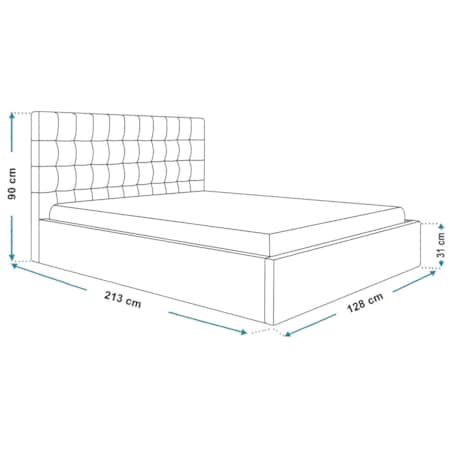 Łóżko tapicerowane SIM 2, 120x200 - Beżowe