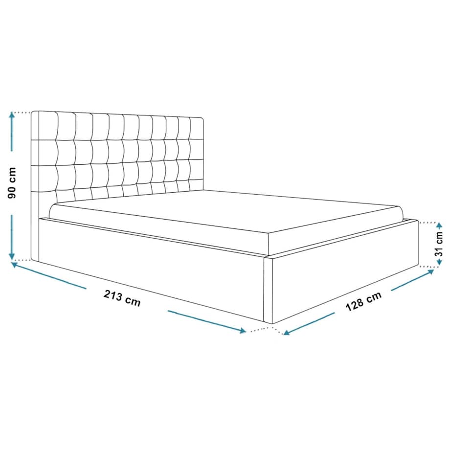 Łóżko tapicerowane SIM 2, 120x200 - Beżowe