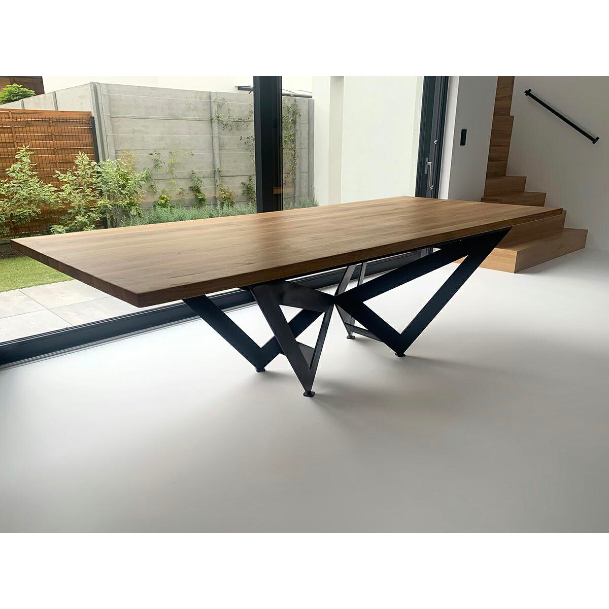 OUTLET Stół rozkładany AXEL 260-340 dębowy- drewno naturalne, metal