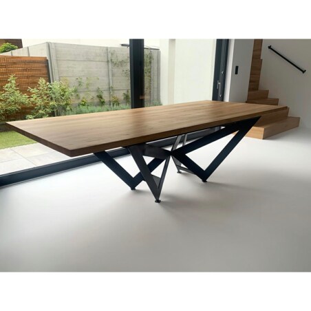 OUTLET Stół rozkładany AXEL 260-340 dębowy- drewno naturalne, metal
