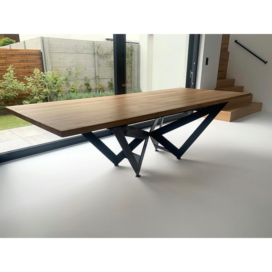 OUTLET Stół rozkładany AXEL 260-340 dębowy- drewno naturalne, metal