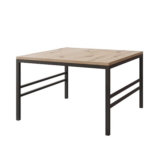 Stolik kawowy DĄB ARTISAN blat, CZARNY stelaż 60cm FORMA