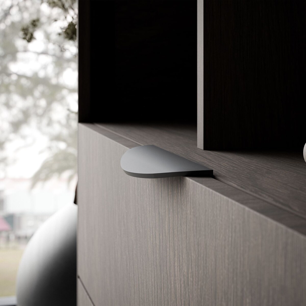 Regał TWILIGHT szufladami, Dąb Dunin / Czarny