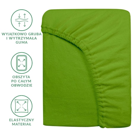 Prześcieradło frotte z gumką 160x200 kolor kaktus