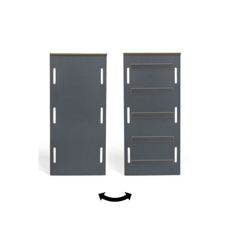 Drabinka Pikler + DUŻA zjeżdżalnia DRABINKA - szara