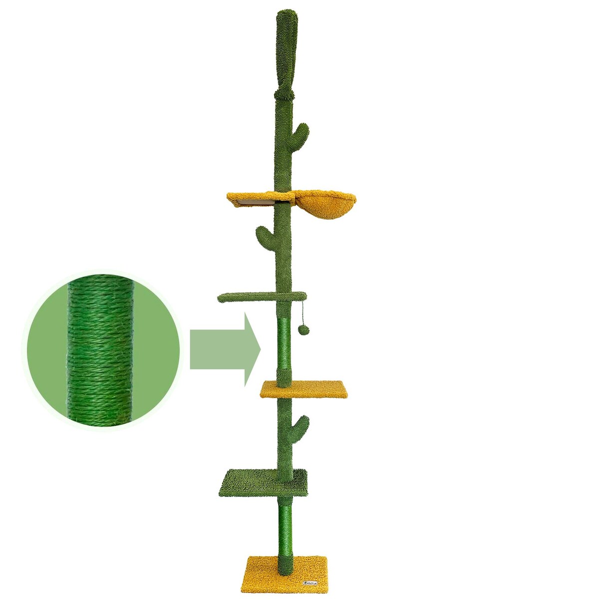 DRAPAK DLA KOTÓW SUFITOWY KAKTUS P70375