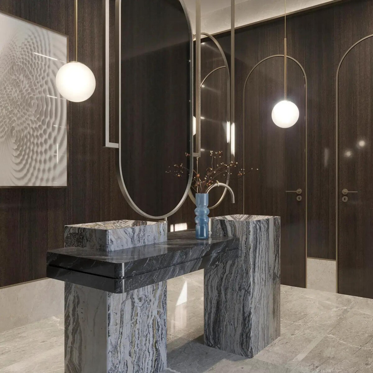 Wisząca lampa szklana kula Bolti PL0112-GD Yaskr ball biała złota