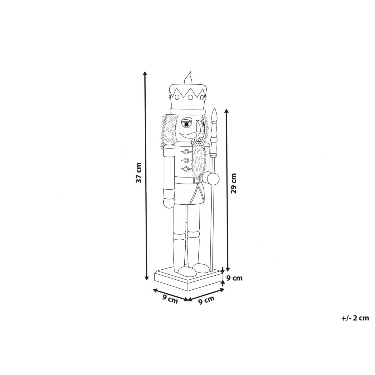 Figurka dekoracyjna LJUNGAN Dziadek do orzechów 37 cm Biały