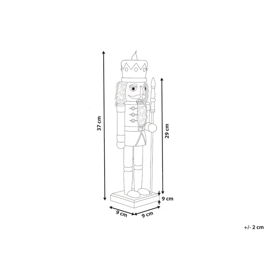 Figurka dekoracyjna LJUNGAN Dziadek do orzechów 37 cm Biały