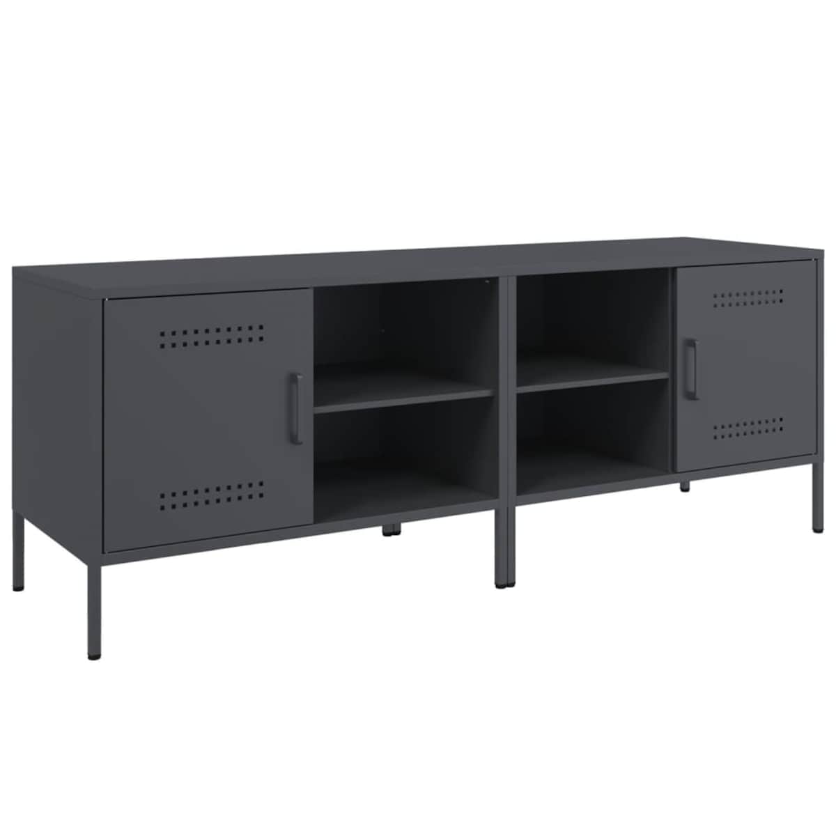 vidaXL Szafki pod TV, 2 szt., antracytowe, 68x39x50,5 cm, stalowe