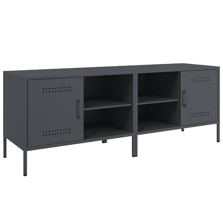 vidaXL Szafki pod TV, 2 szt., antracytowe, 68x39x50,5 cm, stalowe