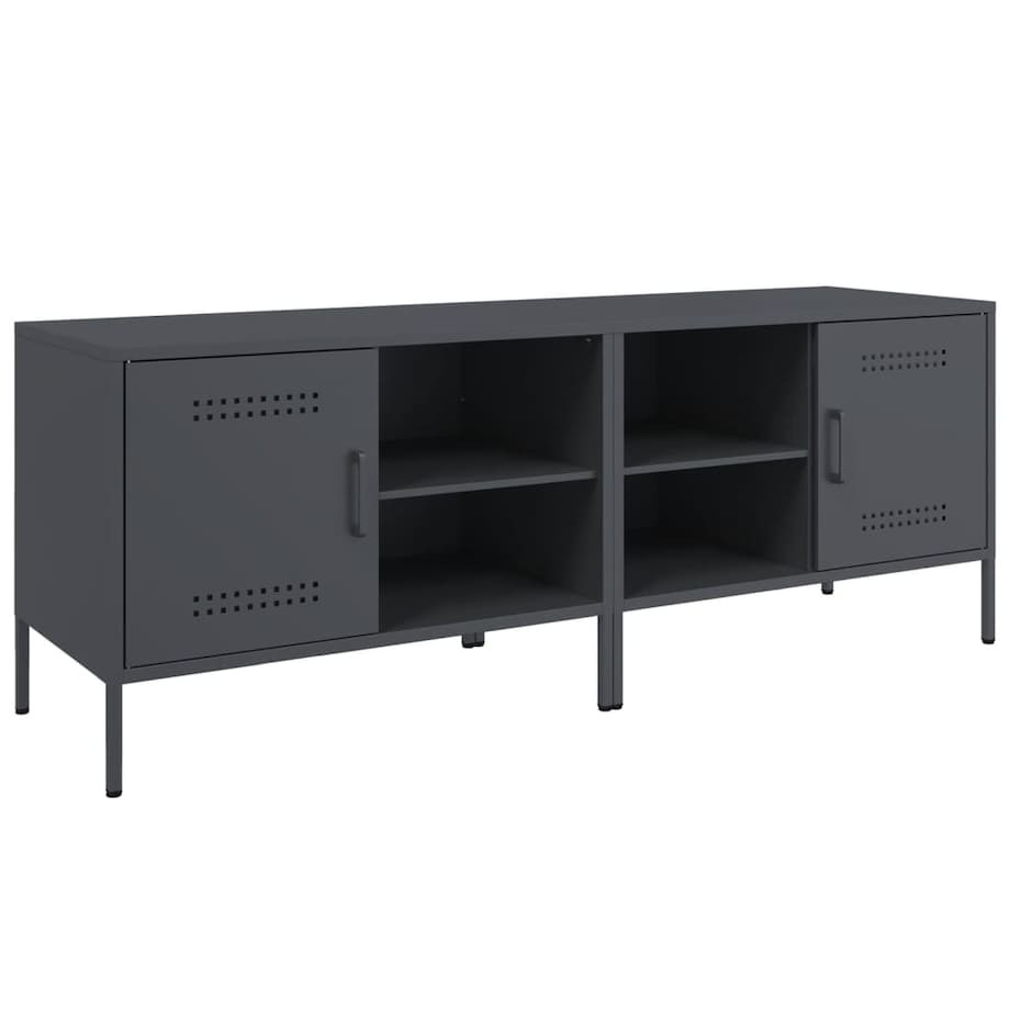 vidaXL Szafki pod TV, 2 szt., antracytowe, 68x39x50,5 cm, stalowe