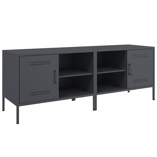 vidaXL Szafki pod TV, 2 szt., antracytowe, 68x39x50,5 cm, stalowe