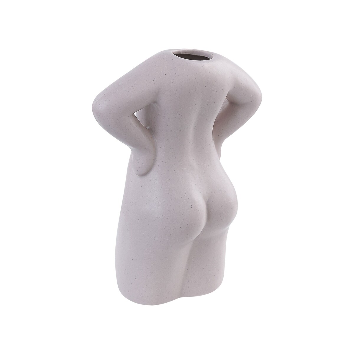 Wazon na kwiaty ceramiczny beżowy KILKIS