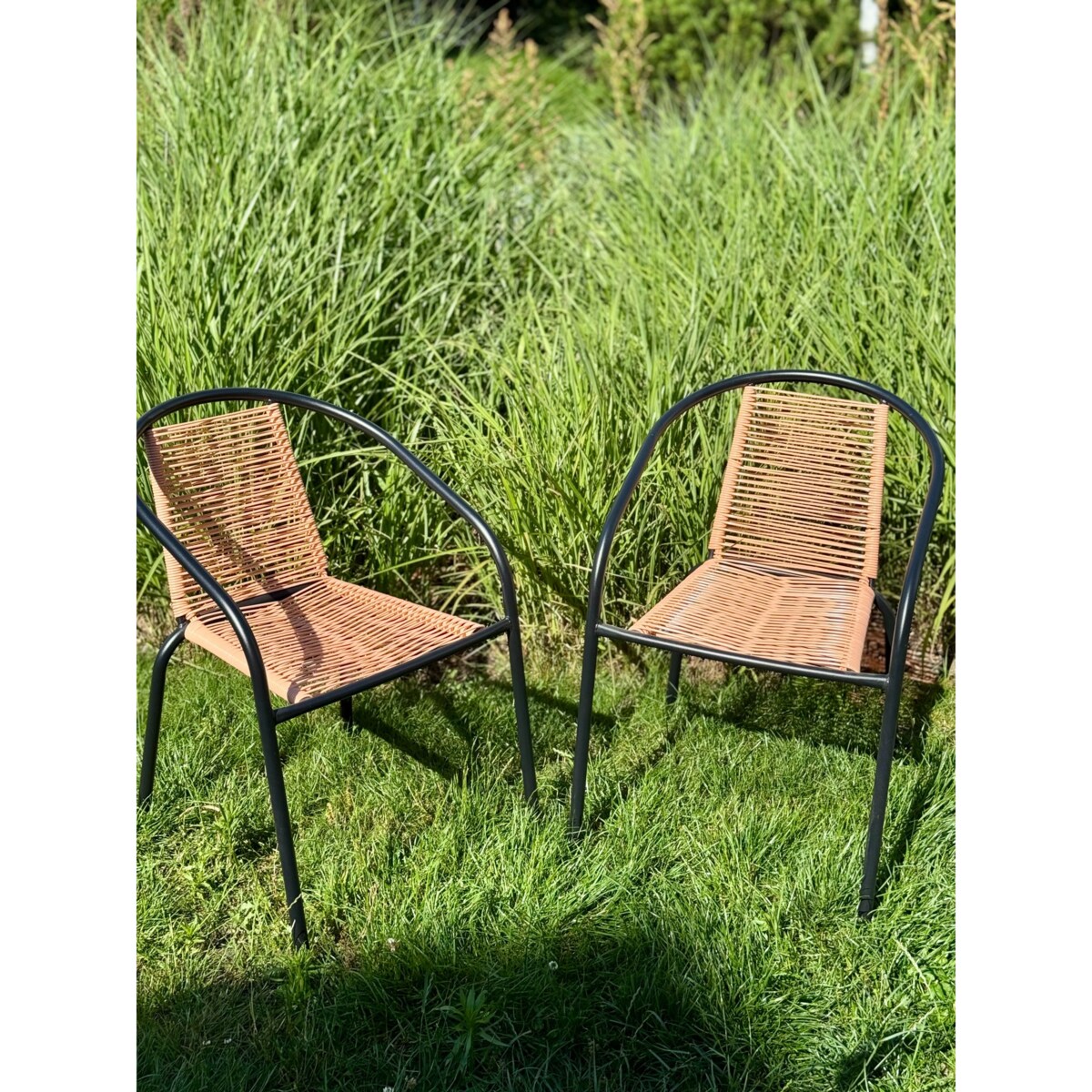 6 X Fotel Bistro Sznurkowy Wygodne Krzesło Ogrodowe Na Balkon Do Ogrodu