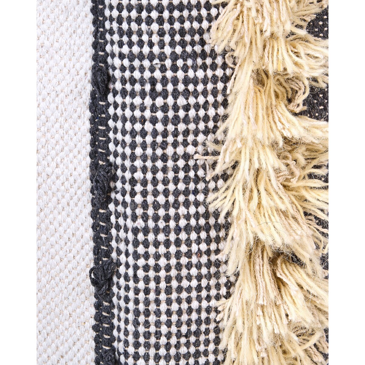 Zestaw 2 koszy bawełnianych beżowy z szarym KOTKAI