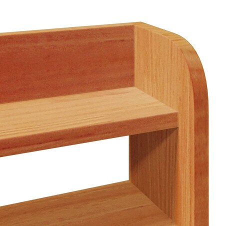 vidaXL Wezgłowie do łóżka, z półkami, woskowy brąz, 200 cm, sosnowe