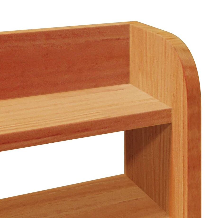 vidaXL Wezgłowie do łóżka, z półkami, woskowy brąz, 200 cm, sosnowe