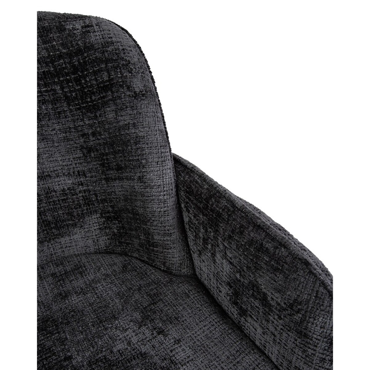 Krzesło tapicerowane BORA czarne