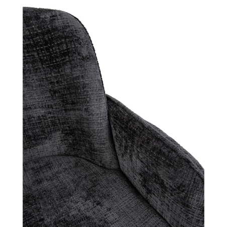 Krzesło tapicerowane BORA czarne