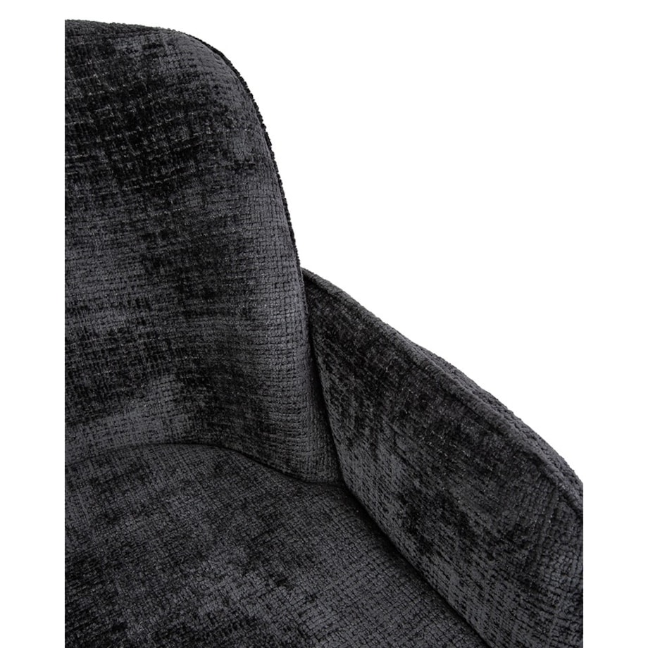 Krzesło tapicerowane BORA czarne