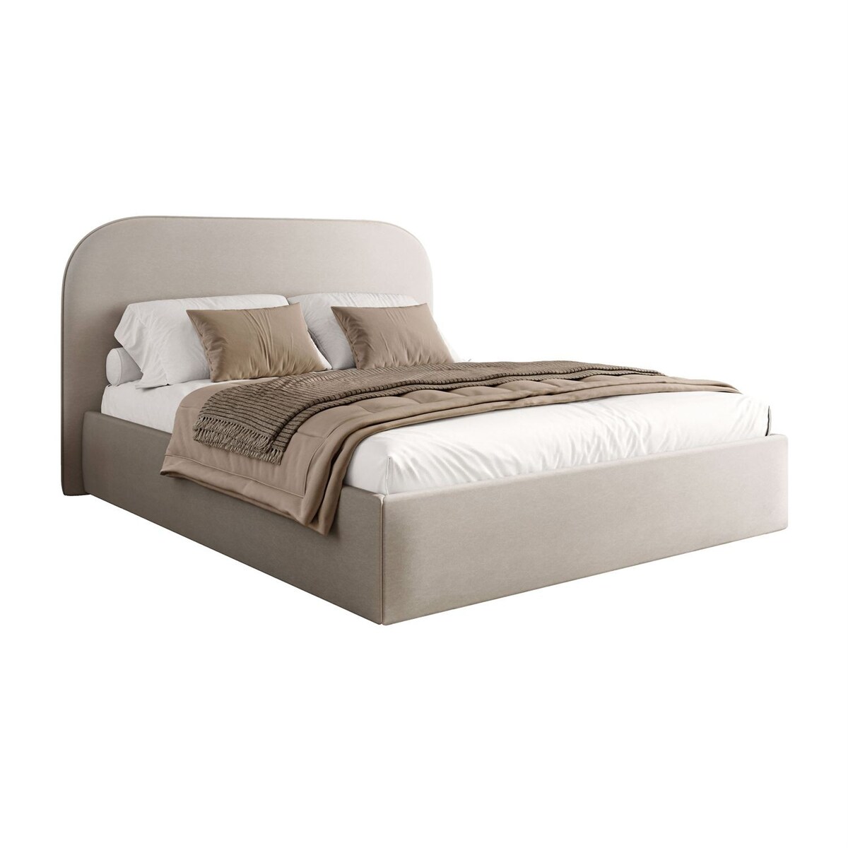 Łóżko tapicerowane OLIMPIA, pojemnik na pościel, s34, 140x200, Castel 80