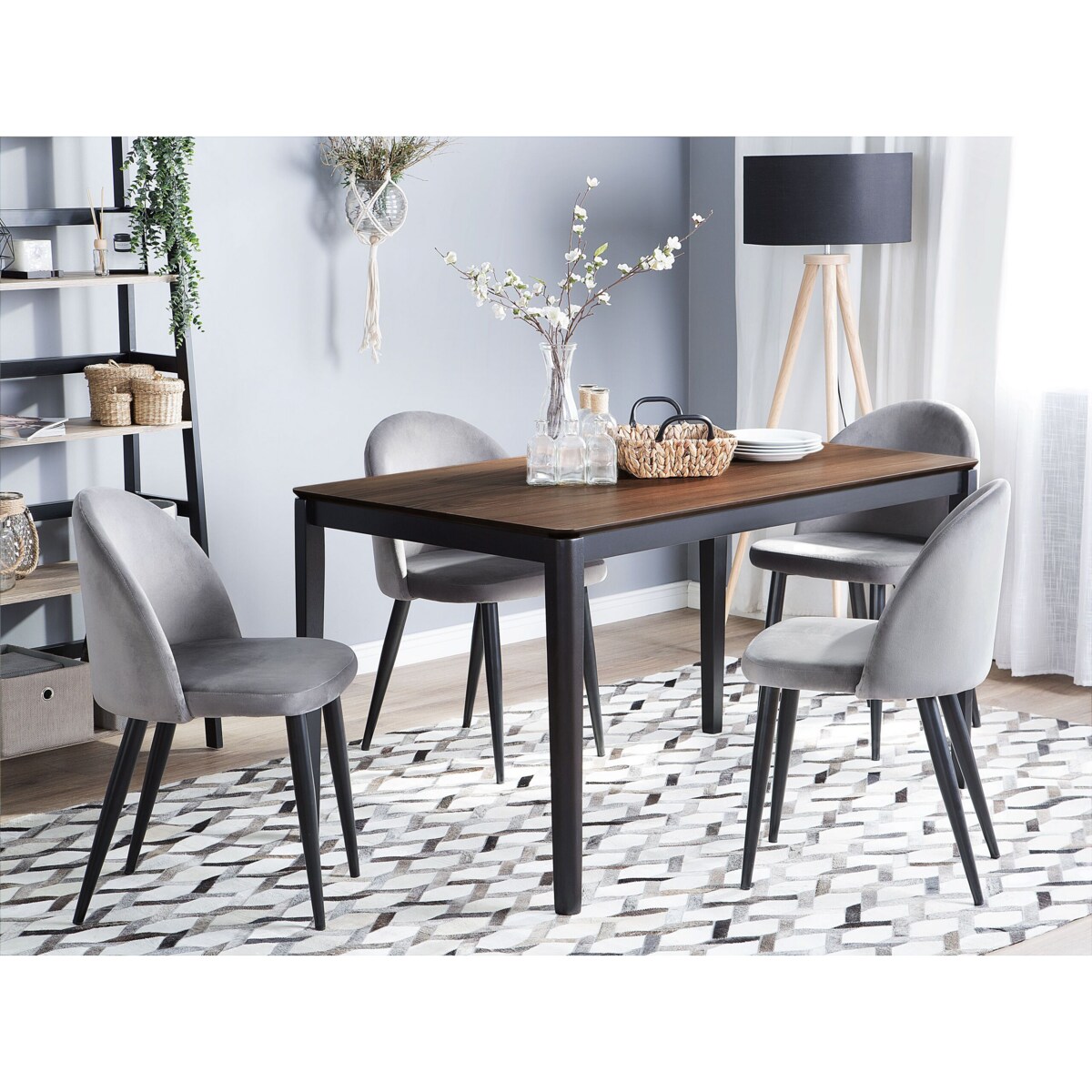 Stół do jadalni 135 x 80 cm ciemne drewno CEDAR