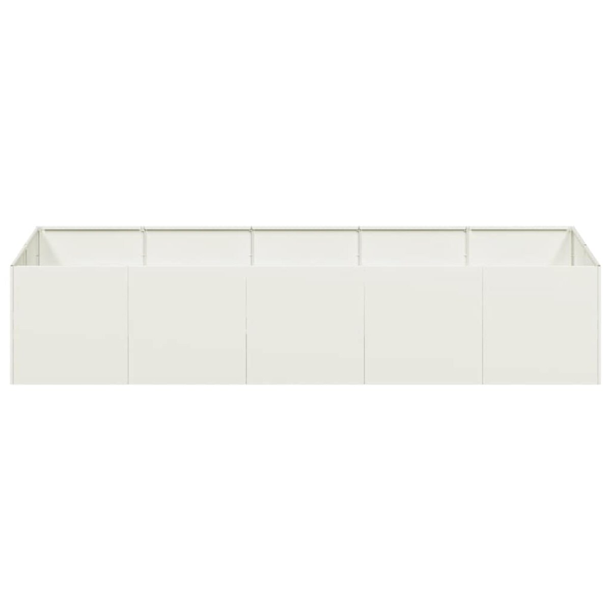 vidaXL Doniczka Biała 200x80x40 cm Stal