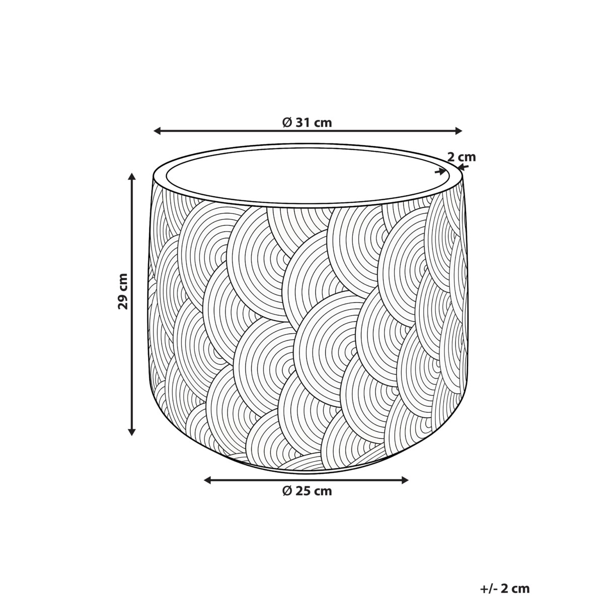 Doniczka ERIROS 31 cm
