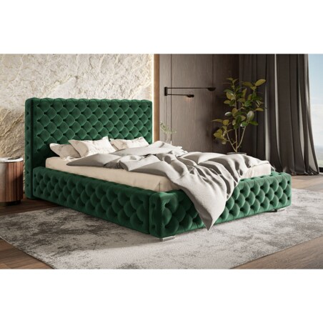 Łóżko jednoosobowe z pojemnikiem 90x200 BEN 15 - zielone
