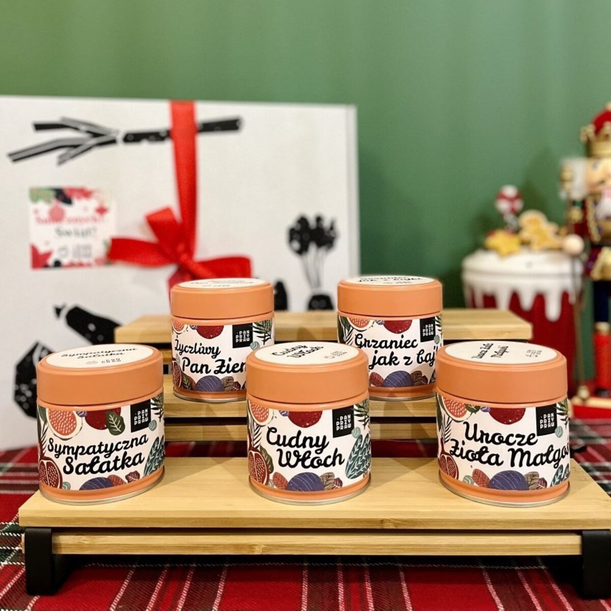 Kuchenny stojak na przyprawy + 5 mieszanek przypraw