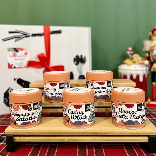 Kuchenny stojak na przyprawy + 5 mieszanek przypraw